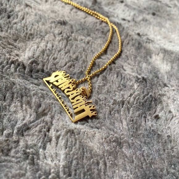 Thrasher magazine gold chain necklace - Picture 3 of 6